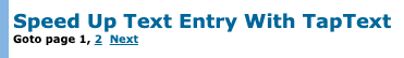 Speed Up Text Entry With TapText
