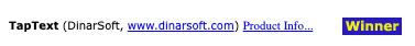 TapText on the magazine’s 2007 winners page