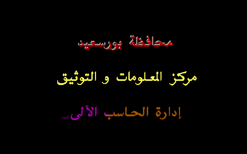 Port Said IT Department running in DOS