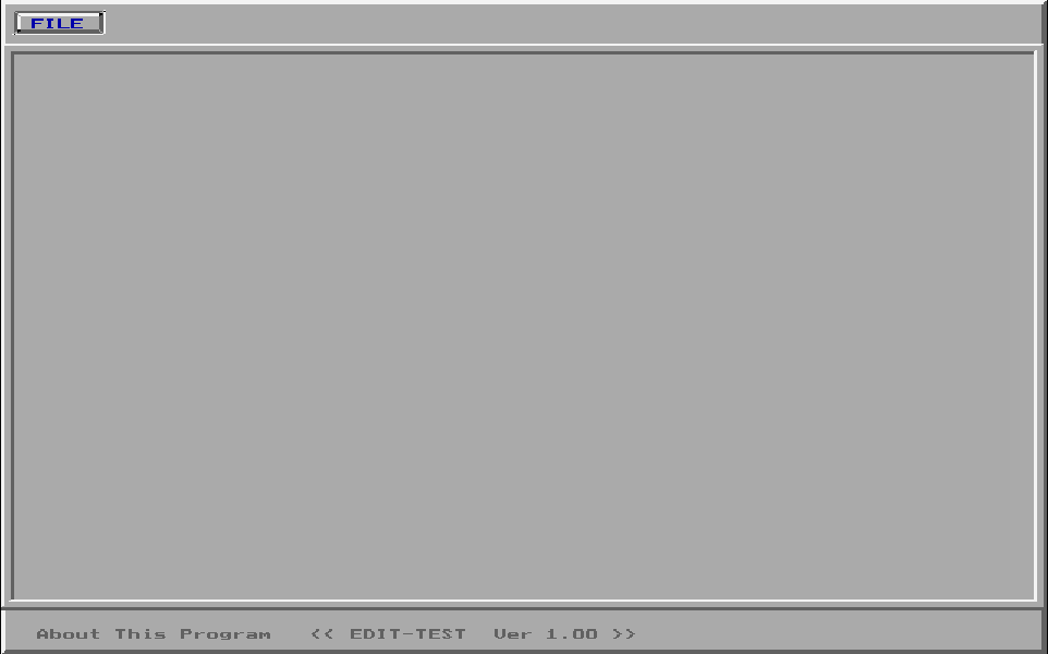 Text Editor: Sample GUI running in DOS
